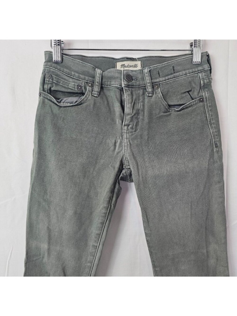 Madewell Skinny Skinny Jeans Womans 25 26x27 Gray Stretch Denim Bohemian - Picture 3 of 10